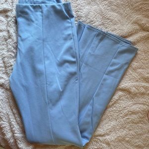 ASOS blue split hem flare pants